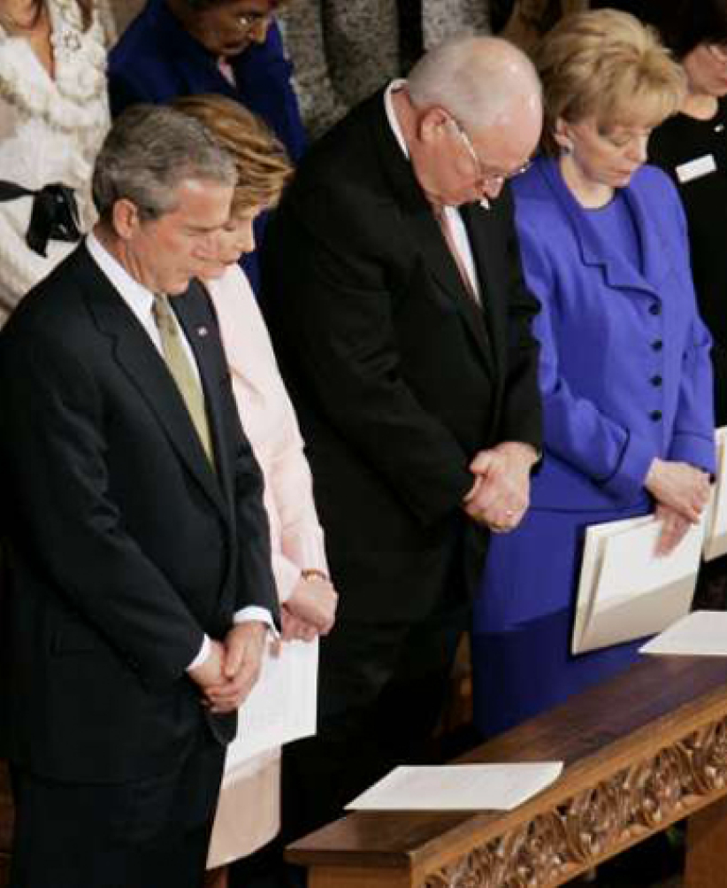 布殊就職慶祝活動在國家大教堂以祈禱禮拜結束