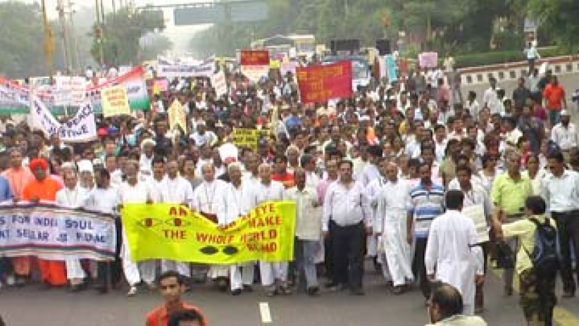 印度萬五人上街抗議反基督宗教暴力行動