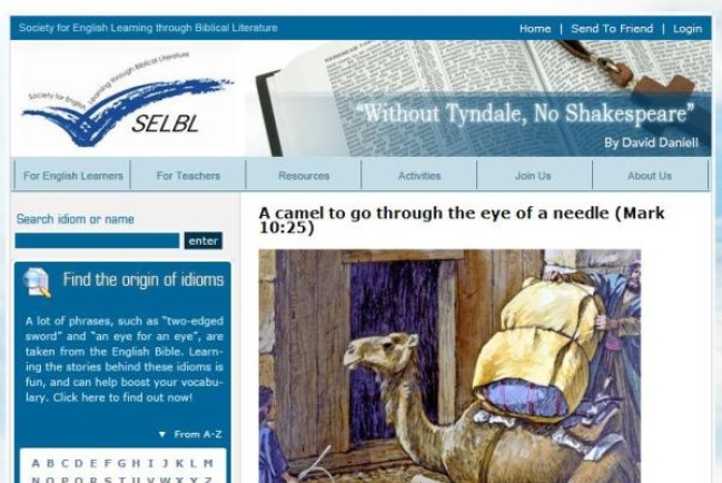 「看聖經學英語」免費教育網站新出爐