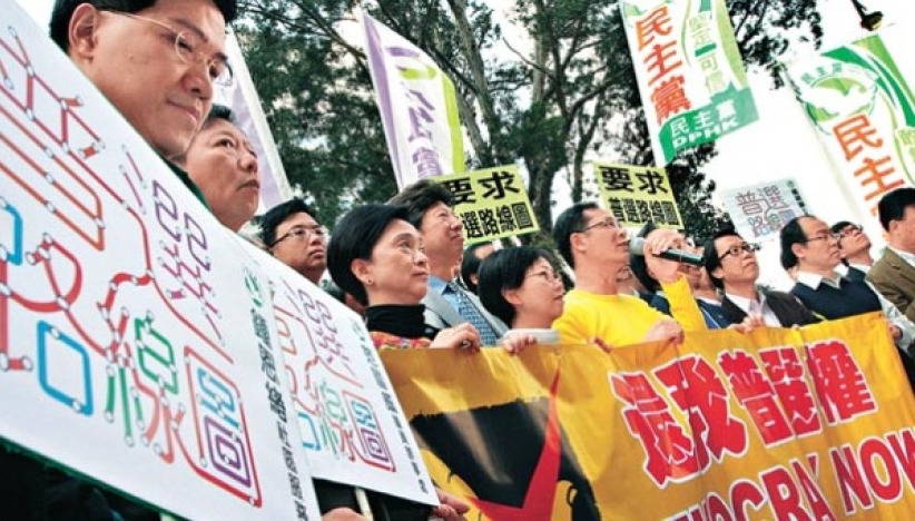 基督徒参与民主游行推动普选