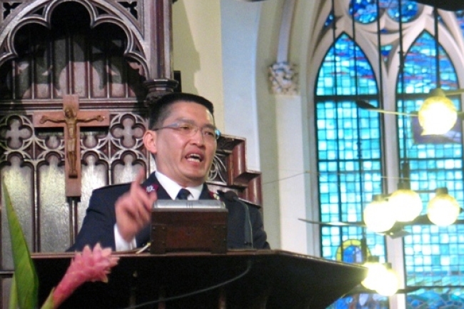 合一崇拜上 傅三川上校講「你們就是這些事的見證」