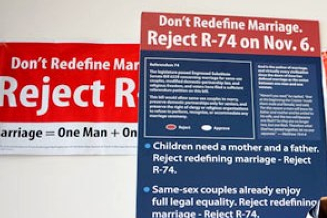 華盛頓保衛傳統婚姻燃眉迫切
