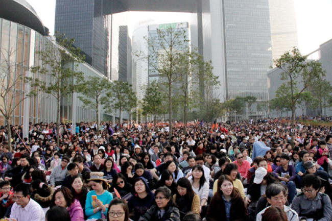 五萬人基督徒集會 捍衞本港自由核心價值