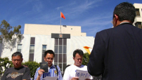 洛杉磯基督徒中國領事館抗議強拆三江教堂
