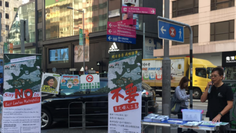 基督教團體行「苦路」 哀明日大嶼破壞大地