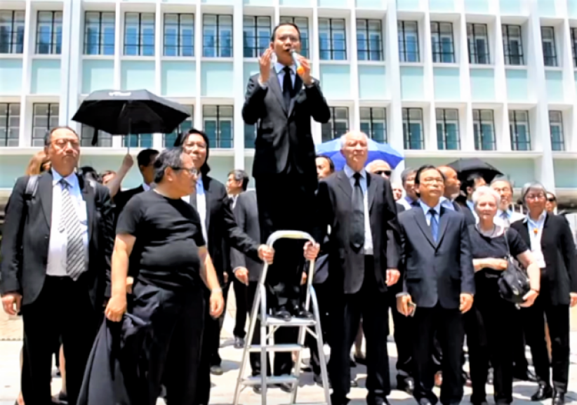 港法律界人士游行抗议政治检控损法治