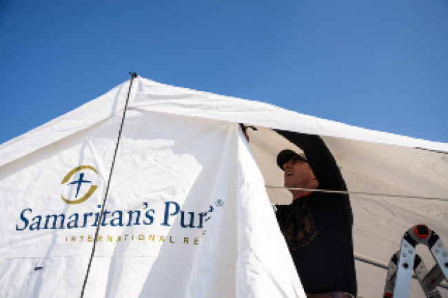 地震再襲敘利亞邊境 葛福臨牧師援隊搭建野戰醫院