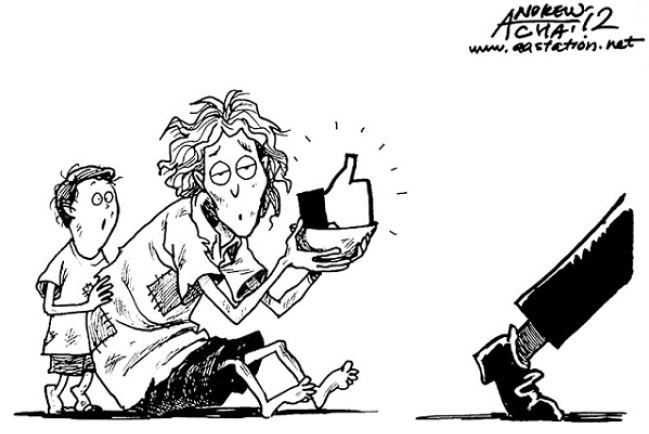 漫畫與文：按讚，讚不讚？