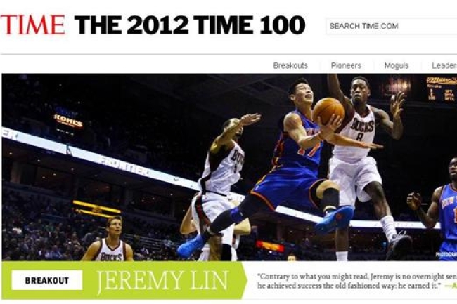 《TIME》影響力人物百強 林書豪膺榜首