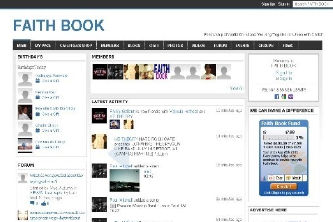 基督徒專屬的社群網站FaithBook開通