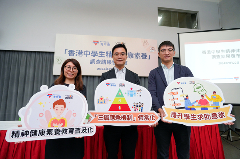 逾半学生心理困扰不求助 YMCA促建立「三层应急机制」