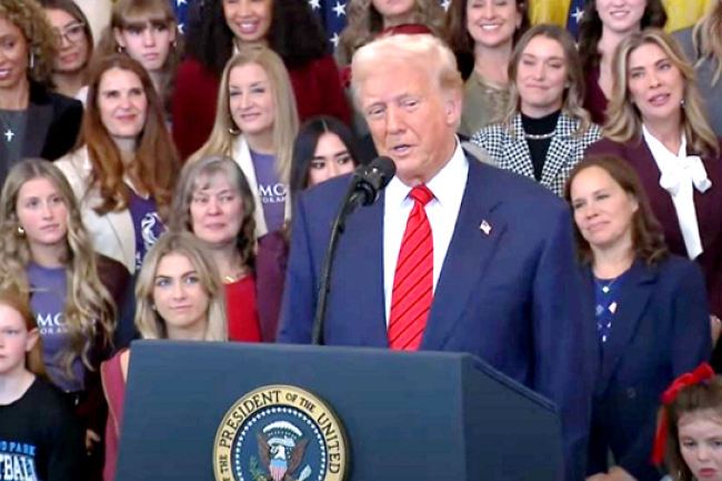 特朗普簽署行政命令 禁跨性別者參與女子賽事