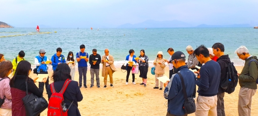 恩光书院7周年校庆现身长洲 梁永泰率众吁神祝福香港     