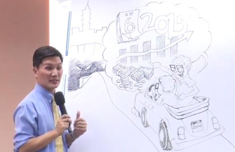 多才傳道人蔡頌輝即場發揮 以信仰漫畫講道