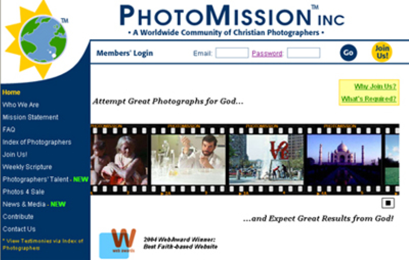 PhotoMission網站贏得互聯網獎項