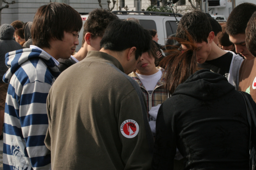 美國•青年信徒齊集三藩市市政廳 向世俗潮流宣戰