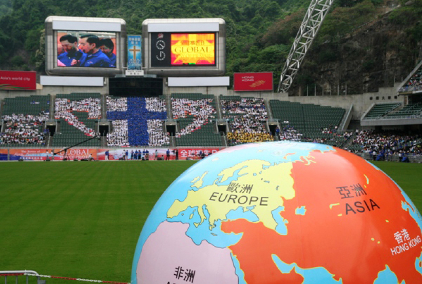香港大球场全球祷告日　二万信徒合一祷告（图辑）