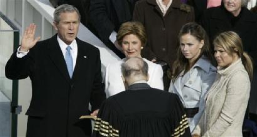 布殊宣誓就職第55屆美國總統