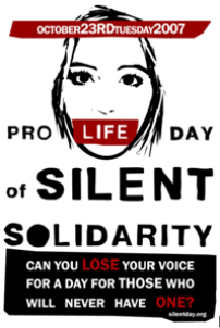 全球多個國家學生「無聲」抗議墮胎行為