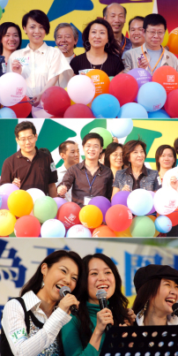 聽藝人分享天父伴渡難關 天水圍居民露笑顔