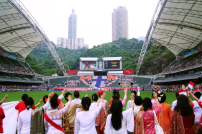 香港大球場全球禱告日 二萬信徒合一禱告(圖輯)