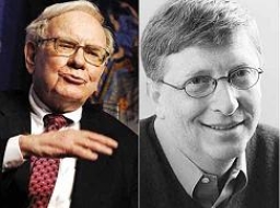 巴菲特、蓋茨呼籲億萬富翁將半數家産捐慈善
