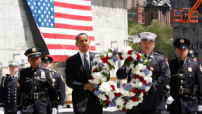 奧巴馬訪世貿遺址悼念911遇難者