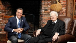 葛培理家中會面羅姆尼 肯定其價值觀