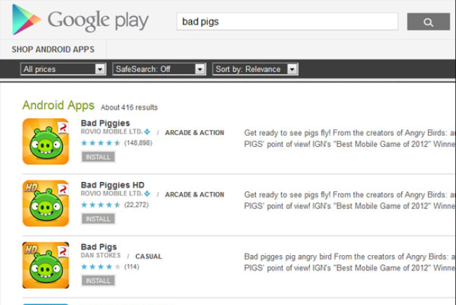 Google Play 又再出現「翻版」App