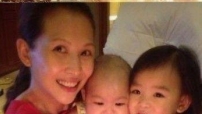 蔡少芬與愛女三人合照幸福滿瀉
