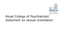 英國皇家精神病醫學院終承認「同性戀非純先天」