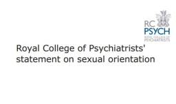 英國皇家精神病醫學院終承認「同性戀非純先天」