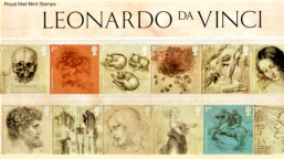畫家達文西逝世500年 英梵推記念郵票