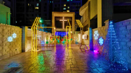 新竹13教會聯辦燈會 光雕藝術喻耶穌驅黑暗