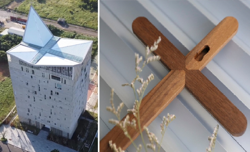 淡江教會淡海堂特展 25支十字架人神互動 　　